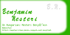 benjamin mesteri business card